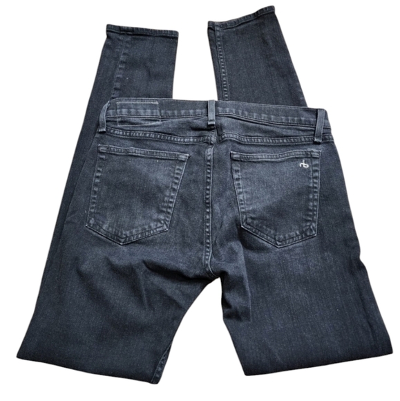 Rag and Bone Extra Slim Black Jeans (White Wash) Size 32 - Picture 4 of 7